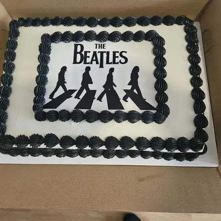 Beatles Abbey Road sheet cake