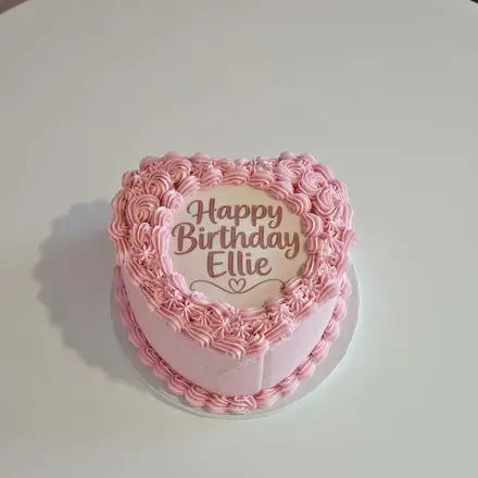 Small pink heart cake