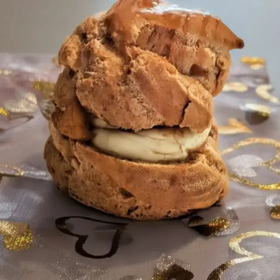 A cream-filled pastry