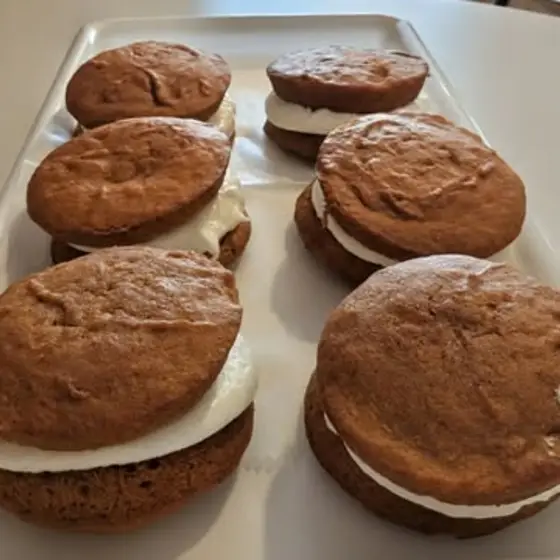Whoopie pies on a tray